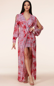 Summertime Plaid Maxi Dress