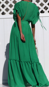 Spring Ruffle Maxi Dress