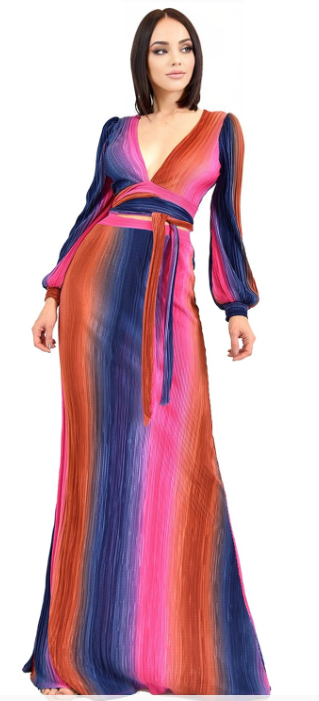 Angie Colorblock Maxi Set