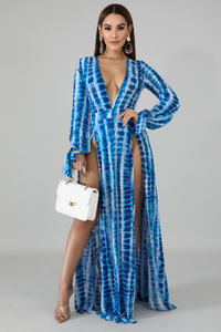 Ocean Tie-Dye Maxi Dress