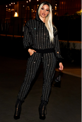 Rhinestone Hoody Set  ( Sold Out In Pre-Order)