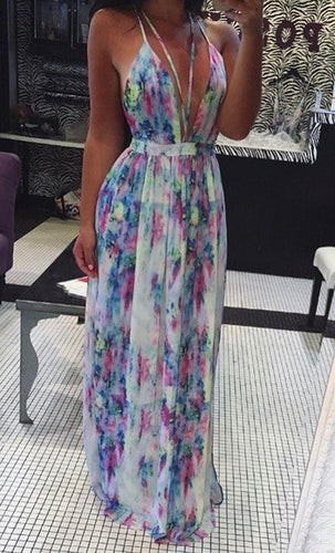 Floral Strap Maxi Dress